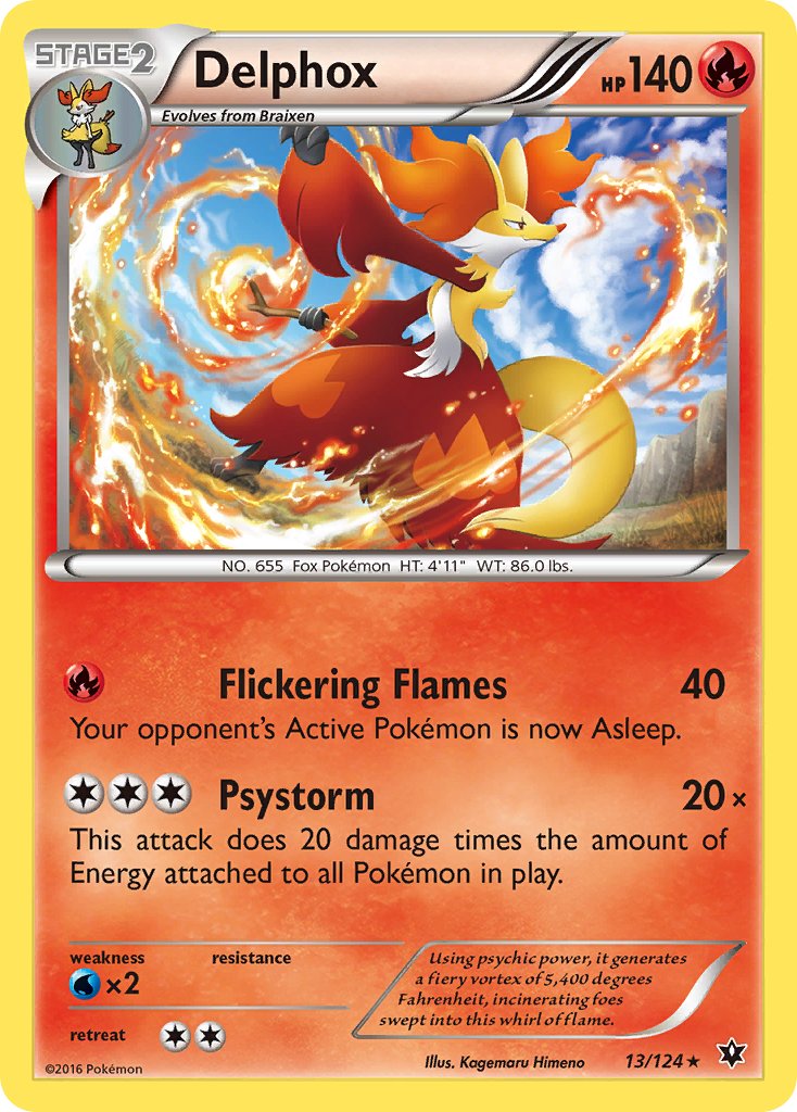 Fates Collide Delphox [Holo] Pokémon card